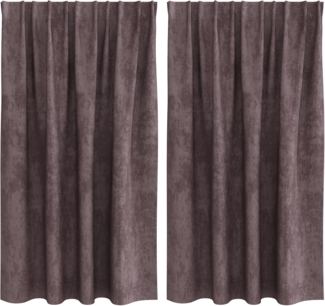 vidaXL Vorhang mit Vorhängen 2 pcs Braun 140 x 140 cm Samt 4107693