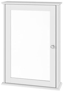 eSituro SBP0027 Spiegelschrank Badspiegel Hängeschrank mit Türen Wandschrank Badschrank Weiß BHT ca: 42 x 58,5 x 12 cm