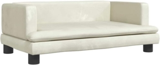 vidaXL Hundebett Creme 80x45x30 cm Samt 171900