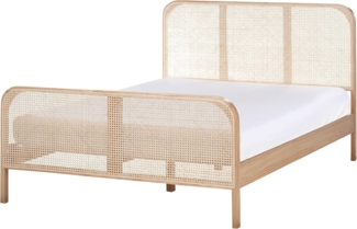 Bett mit Lattenrost Kiefernholz GONFARON 140 x 200 cm Hellbraun