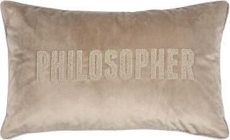 pad Kissenhülle Letters Philosopher Taupe (30x50cm) 11588-C50-3050