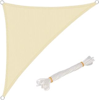 Woltu Sonnensegel Sonnenschutz HDPE Windschutz UV Schutz Creme 4,2x4,2x6m