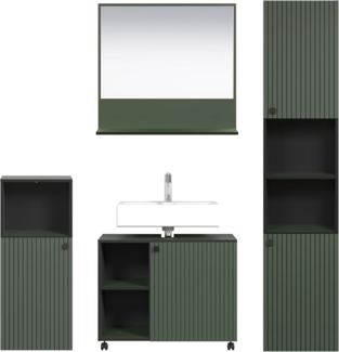 Badmöbel Set Bliss in grün 180 cm