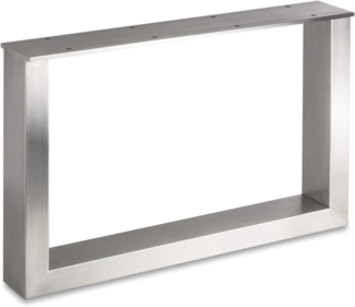 SO-TECH® Tischgestell KUFE echt Edelstahl Profil 80x40 mm, bis Höhe: 720 mm und Tiefe: 800 mm