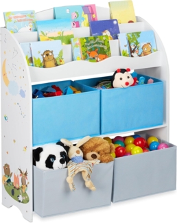 Kinderregal mit 4 Stoffboxen