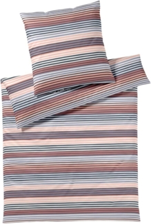 elegante Mako Jersey Bettwäsche Rio pfirsich|135x200 cm + 80x80 cm