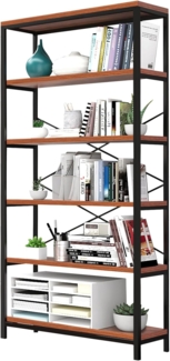 5-stöckiges industrielles Bücherregal, Vintage stehendes Lagerregal, Ausstellungsregale, hohes Bücherregal, industrielle Metall-Bücherregale für Wohnzimmer, Schlafzimmer und Heimbüro