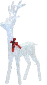 Gartendekoration LED MALAREN Rentier 140 cm Weiß