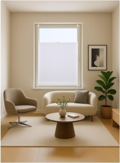 ondeco Plissee ohne Bohren mit Klemmträger viele Farben, Sonnenschutz für Fenster innen, Lichtschutz und Blickdicht, Plissee klemmfix Faltrollo Sichtschutz für Tür - Weiß - 50x130 cm