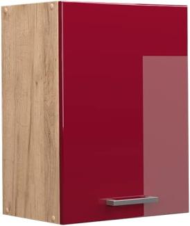 Vicco Küchenschrank Küchenzeile R-Line, Bordeaux Hochglanz, Hängeschrank 45 cm