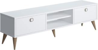 Movian TV-Ständer Vega, Lowboard-Schrank, 152 x 35 x 40 cm, Mittel, Weiß