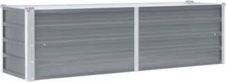 vidaXL Garten-Hochbeet Verzinkter Stahl 160x40x45 cm Grau 44850
