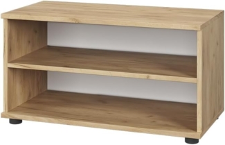 Wohnzimmerschrank Berno Goldkraft Eiche/Weiß 70.8 x 38.9 cm mit 2 Fächern Vicco