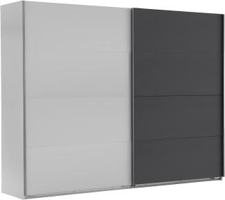 Wimex Kleiderschrank/ Schwebetürenschrank Easy A Plus, (B/H/T) 225 x 210 x 65 cm, Weiß/ Absetzung Anthrazit