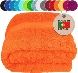 Lashuma Saunatuch Linz, Frottee (1-St), Badehandtuch groß 70x200 cm Orange