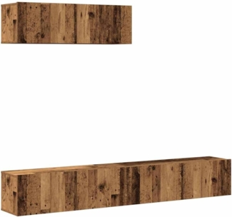 vidaXL 3-tlg. TV-Schrank-Set Wandmontage Altholz-Optik Holzwerkstoff 3329205