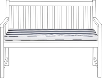 Sitzbankpolster Kissen Streifenmuster VIVARA 112 x 54 cm Marineblau