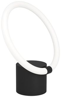 Eglo 900565 Tischleuchte CARANACOA Stahl schwarz, Kunststoff weiss LED 11,5W 3000K L:26cm B:5cm H:26cm mit Kabelschalter