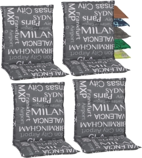 beo Polsterauflage Saumauflage Niedriglehner Barcelona im Set, (Set), Gartenstuhlauflage, Sitzauflage, Sitzkissen Outdoor, 101 x 50 x 6 cm