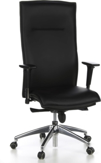 hjh OFFICE Luxus Chefsessel MURANO 20 Leder Schwarz