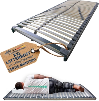 Stabiler Lattenrost 140x200 cm - bis 240 kg belastbar - fertig montiert - XXL Lattenrost in 140x200 cm