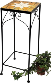 Blumenhocker Mosaik Eckig 62 cm Blumenständer 12012 Beistelltisch Pflanzenständer Mosaiktisch