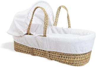 Clair de Lune Waffle Palm Moses basket-p