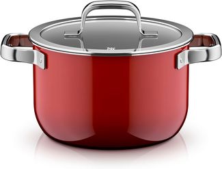 WMF Kochtopf Fusiontec Mineral Pro, Edelstahl, Glas (1-tlg), kratzfeste Oberfläche, wärmereduzierende Hohlgriffe, Made in Germany