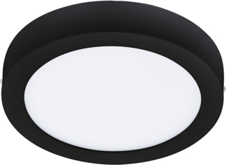 Eglo 900108 LED Badezimmer Deckenleuchte FUEVA-Z schwarz H:2. 8 Ø:21cm rund, dimmbar IP44 2700-6500K mit Connect-Z Funktion