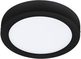 Eglo 900108 LED Badezimmer Deckenleuchte FUEVA-Z schwarz H:2. 8 Ø:21cm rund, dimmbar IP44 2700-6500K mit Connect-Z Funktion