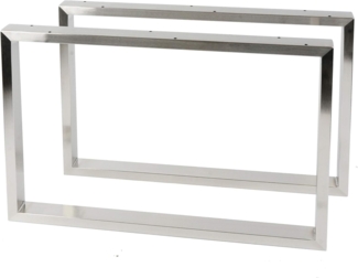 Montixx® 2X (1 Paar) Quadrat Couchtisch & Tischkufen Bank Tischuntergestell B 60cm x H 40cm Edelsthal