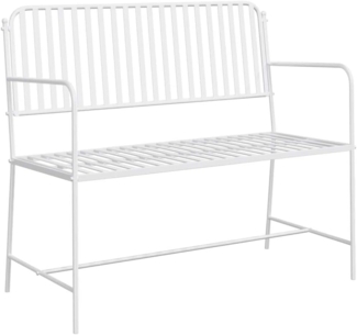 vidaXL Gartenbank Weiß 104 x 54 x 93cm Stahl 42008116