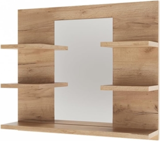 Badspiegelschrank Wilbur Goldkraft Eiche 58.8 x 50 cm mit Regalen Vicco