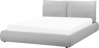 Bett mit Lattenrost Stoff VINAY 160 x 200 cm Hellgrau