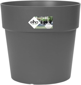 elho Vibia Straight Rund 47 - Blumentopf für Außen - Ø 47.0 x H 44.4 cm - Schwarz/Anthrazit