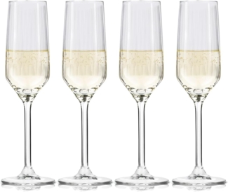 alpina Sektgläser 22cl - Champagner Gläser Set 4 Stück - Auch geeignet als Cava- und Prosecco Gläser - Trinkgläser Set - Spülmaschinenfestes Glas