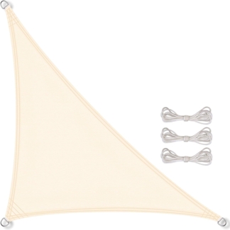 CelinaSun Sonnensegel PES BASIC Sonnenschutz wasserabweisend Dreieck 2,5x2,5x3,5 m cremeweiß