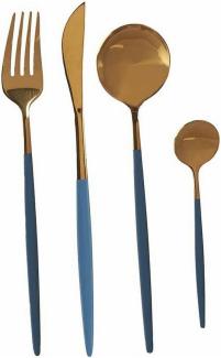 Besteck-Set Grau Gold Edelstahl (8 Pcs)