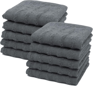 ZOLLNER Gästehandtücher, Walkfrottier (10-St), 30x50 cm, 100% Baumwolle, vom Hotelwäschespezialisten