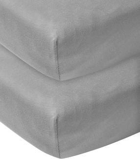 Meyco Jersey Spannbetttuch 50x90 cm Grau 2 Stück Grau