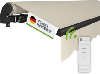 empasa Gelenkarmmarkise "START PLUS" elektrische Markise mit Fernbedienung & Handkurbel