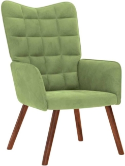 vidaXL Relaxsessel Hellgrün Samt 4016813