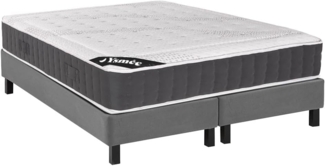 Vente-unique - Set Deko-Bettgestell + Matratze - 180 x 200 cm - Taschenfederkern + Memory-Schaum-Auflage, 27 cm - ATLANTIDE von YSMÉE