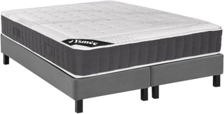 Vente-unique - Set Deko-Bettgestell + Matratze - 180 x 200 cm - Taschenfederkern + Memory-Schaum-Auflage, 27 cm - ATLANTIDE von YSMÉE