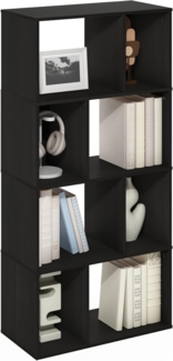 Furinno Daly 8-Würfel Unregelmäßige Würfel Bücherregal, Bücherregal, Aufbewahrungsorganisator, Espresso