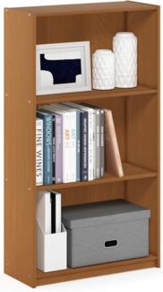 Furinno Basic Bücherregal mit 3 Fächern, Aufbewahrungsregal, Verbundholz, Leichte Kirsche, 23. 5x23. 5x100. 33 cm