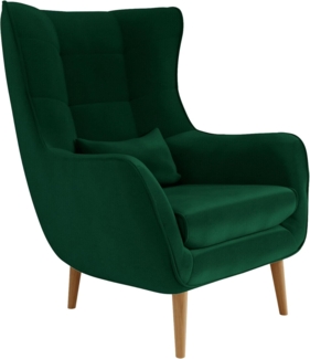 'Lucio' Sessel, Stoff Kronos 19, Grün, 106 x 80 x 95 cm