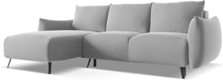 Ecksofa mit Schlaffunktion Links Malie in Samtstoff