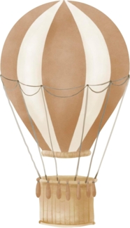 yabaduu 2er Set Heißluftballons Wandtattoo Wandsticker Aufkleber für Kinderzimmer Babyzimmer Aquarell Ballon Y032 (Mud)