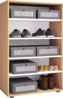 VCM Schuhschrank Lona 917830 Buche H. 110 x B. 70 x T. 37 cm